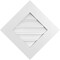 Ekena Millwork Diamond Surface Mount PVC Gable Vent: Non-Functional, w/ 3-1/2"W x 1"P Standard Frame, 22"W x 22"H GVPDI22X2201SN - alternate 1